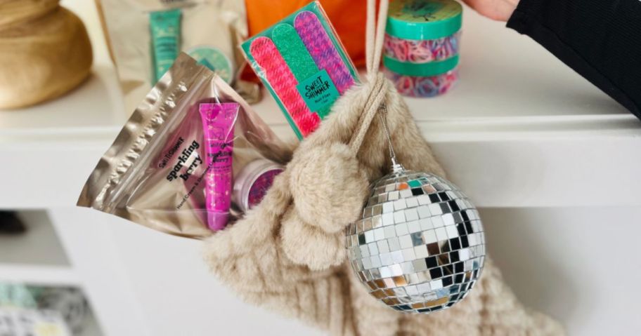 A stocking with Ulta Stocking Stuffers