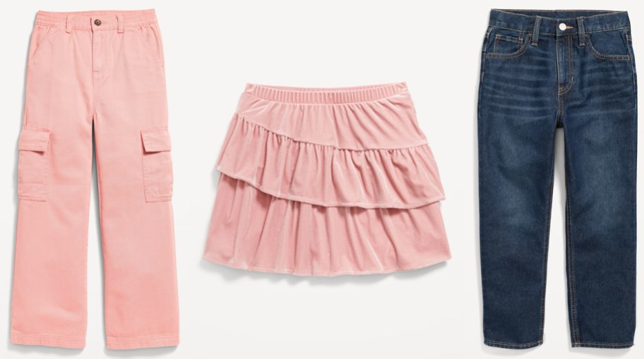 Old Navy girls pants, jeans, and skirts