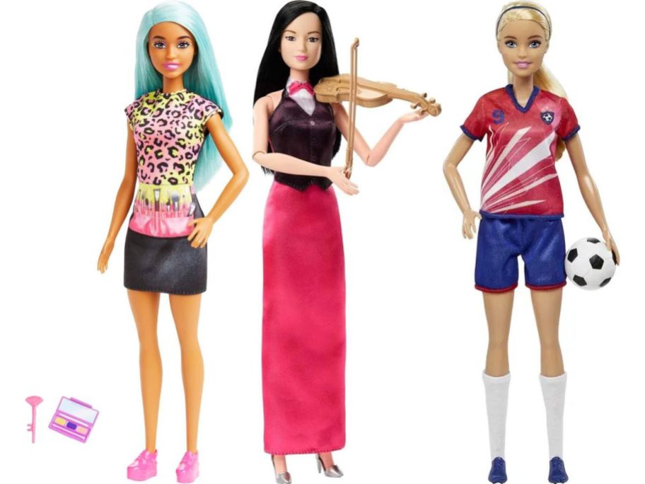 3 Barbie Career Dolls