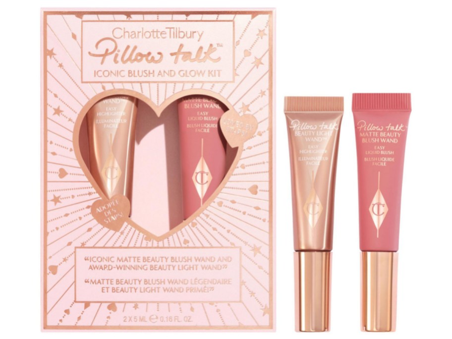 Charlotte Tilbury Mini Pillow Talk Blush & Glow Beauty Highlighter Wand Set