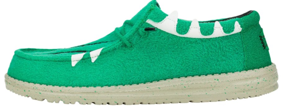 green fuzzy monster sneaker