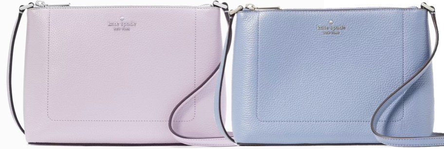 light purple and light blue crossbody bags