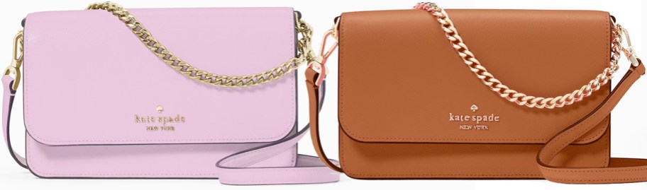 purple and brown crossbody bags