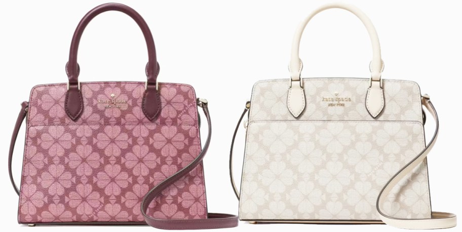 maroon and white flower printed purses