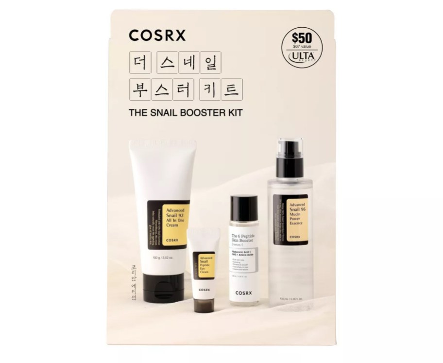 cosrx beauty gift set on white background