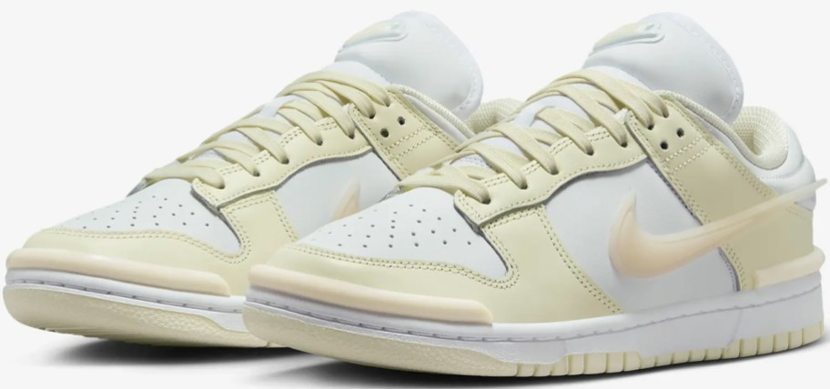 tan and white nike dunk shoe 