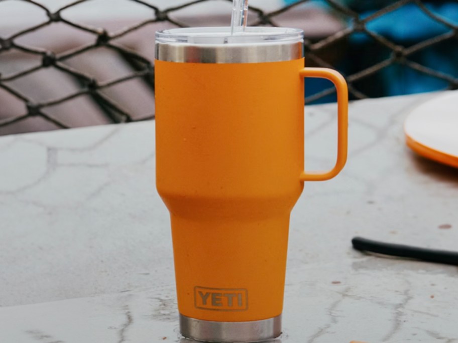 orange yeti cup