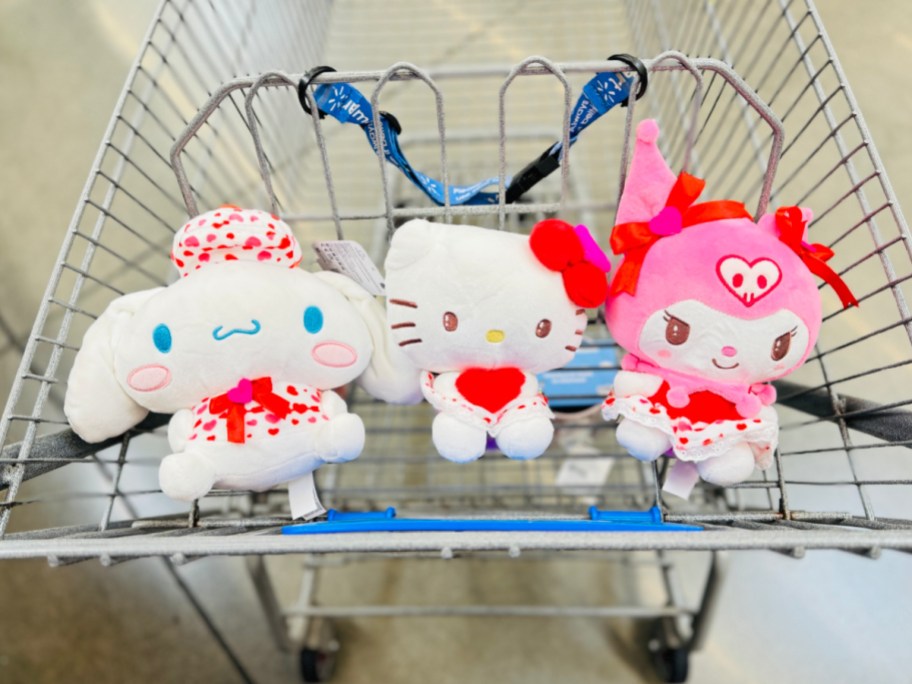 Hello Kitty and friends valentines day plush in shopping cart