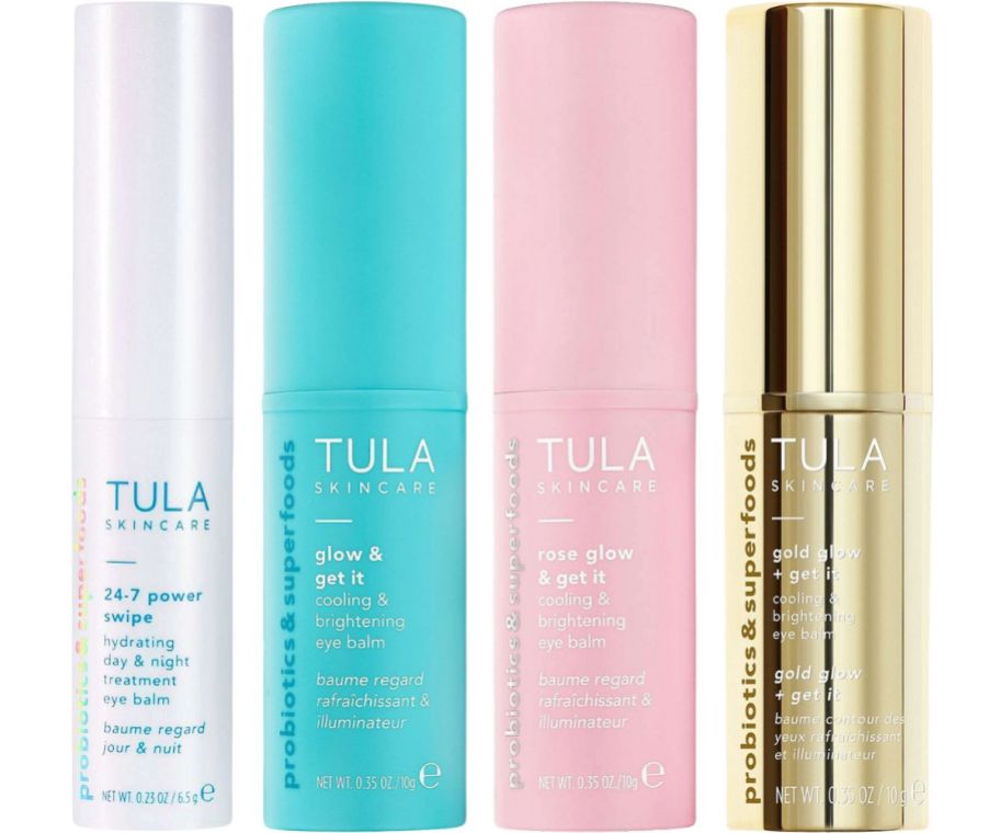 4 different types of tula eye balms stock image