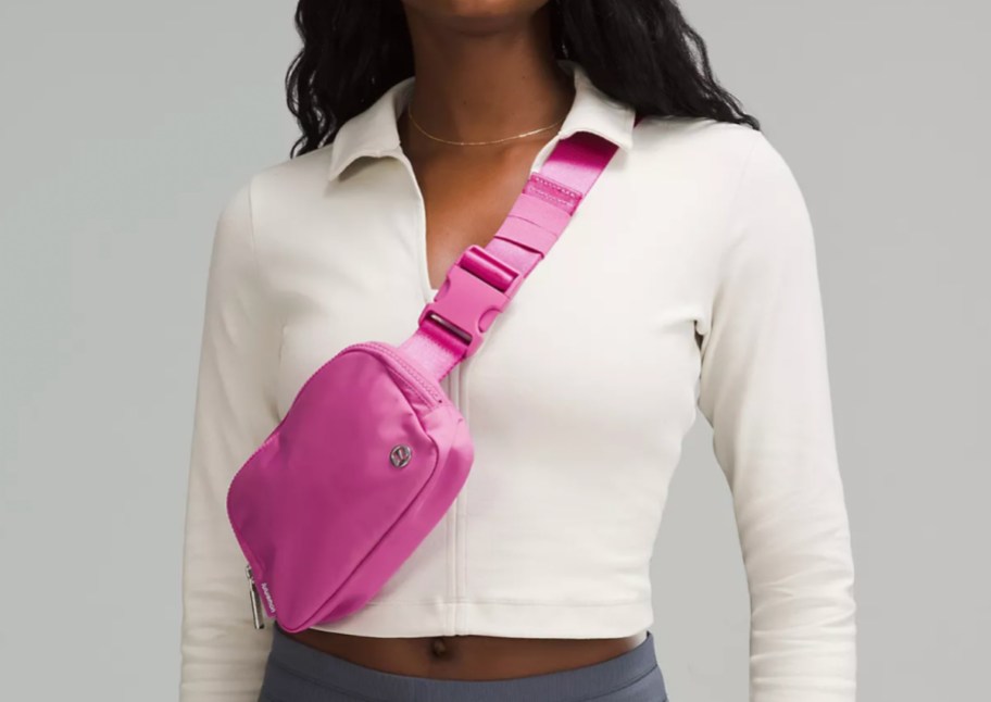 pink belt bag