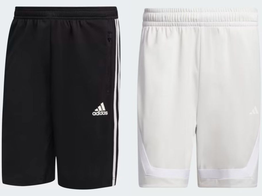 stock images of two adidas men's shorts