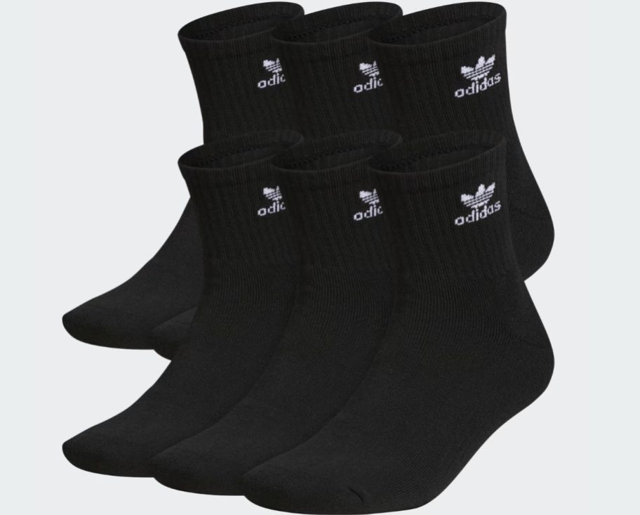 6 pair of black ankle socks