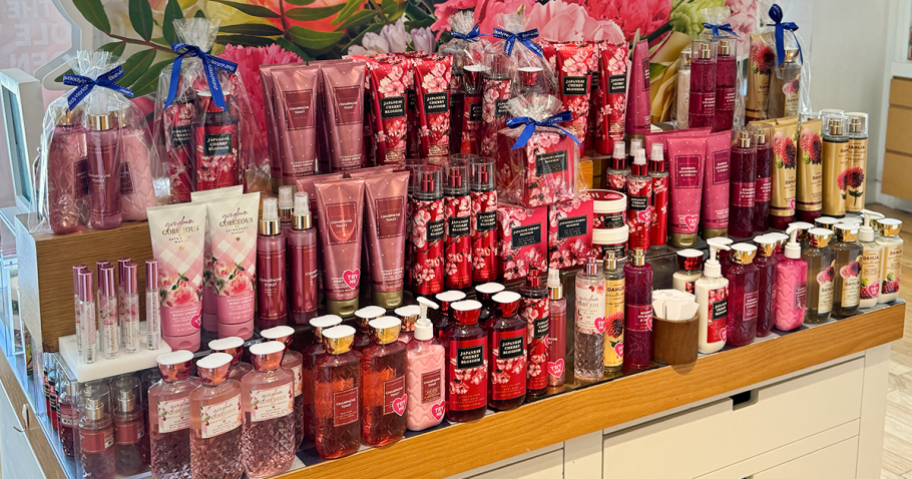 Bath and Body Works Body Care items on display