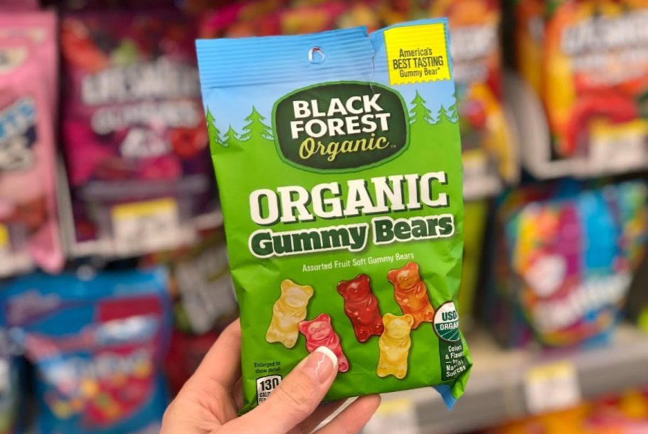 a packet of black forest gummy bears