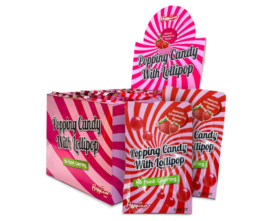 A box of dye free candy that is similar to Pop Rocks