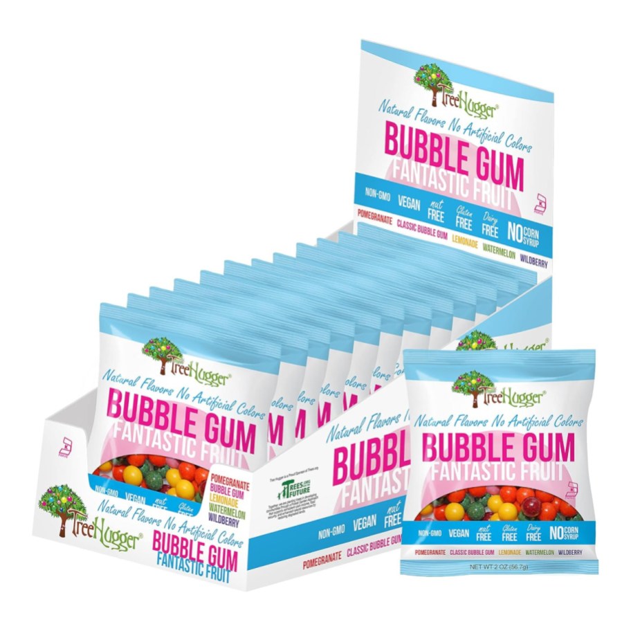 Dye free candy packs of Tree Hugger bubble gum