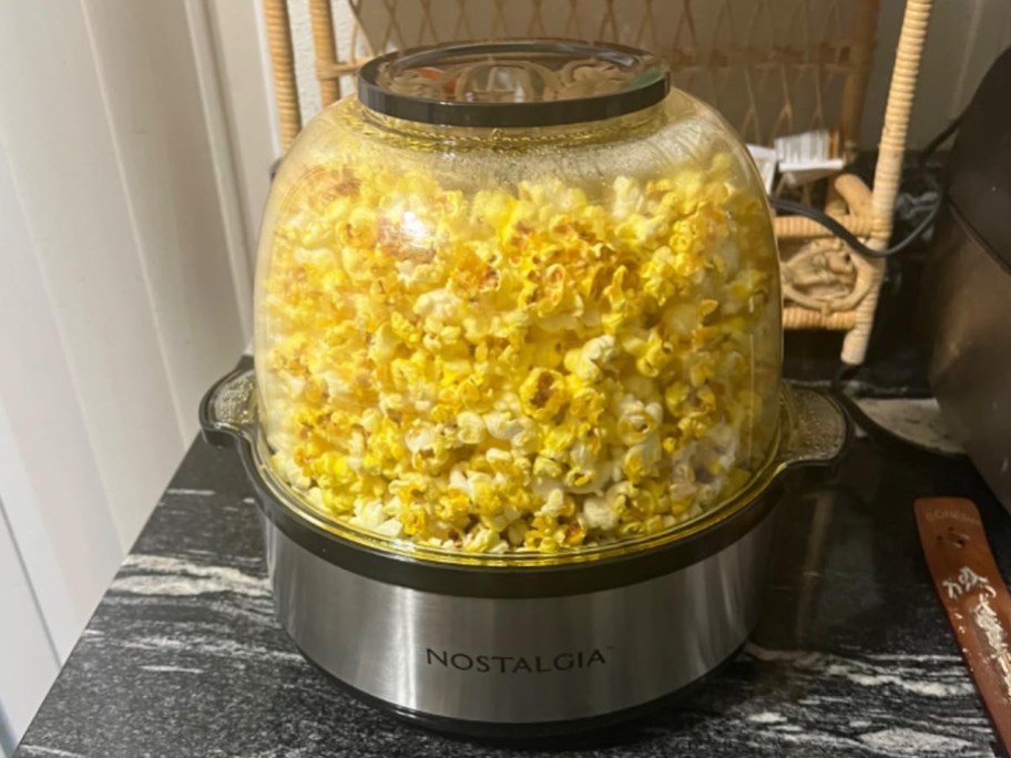 popcorn maker on countertop