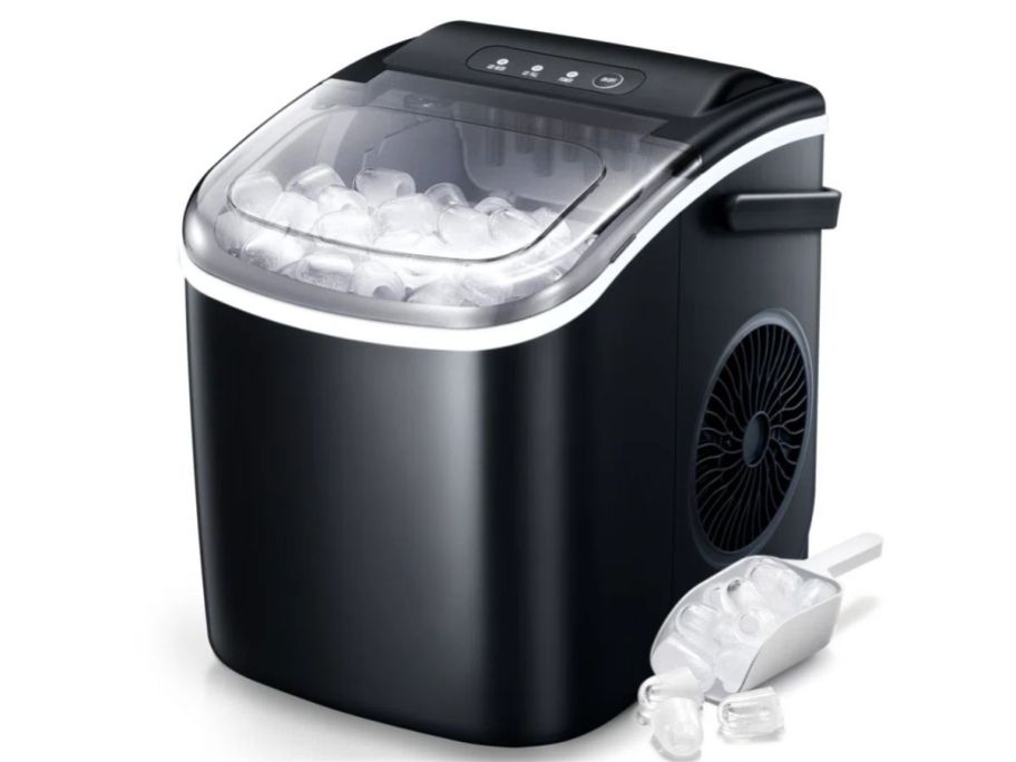 Antarctic Star Countertop Ice Maker Machine w/ Handle in Black stock image