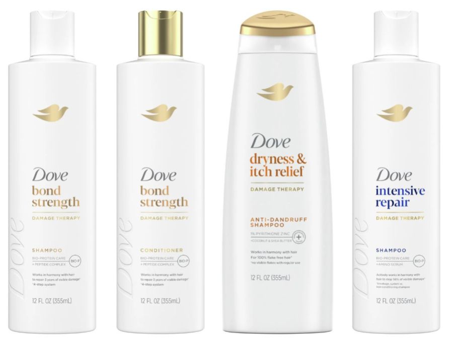 dove shampoo and conditioner stock images