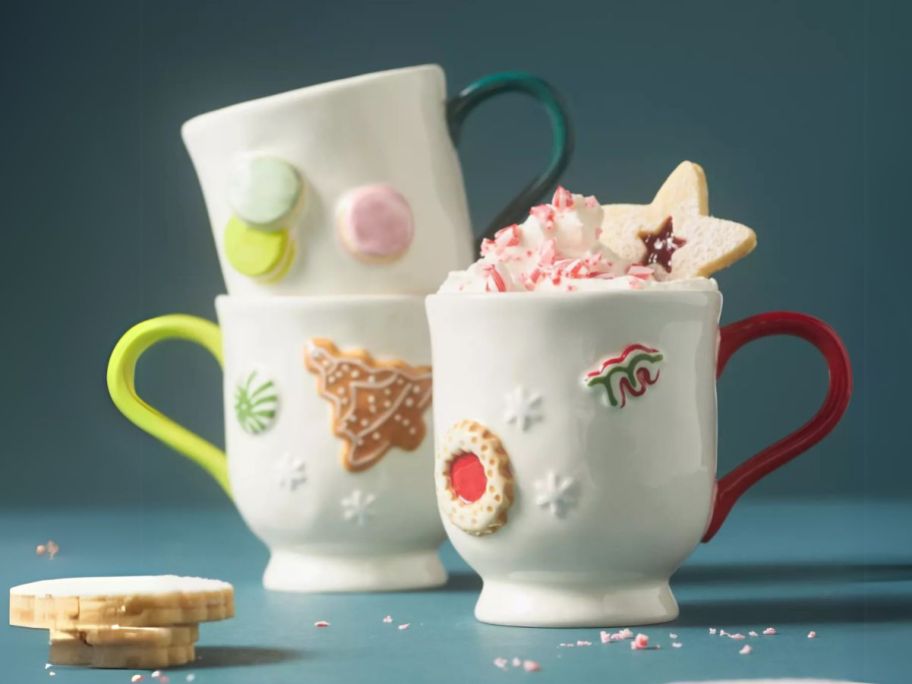 Anthropologie Holifaye Stoneware Mugs on table