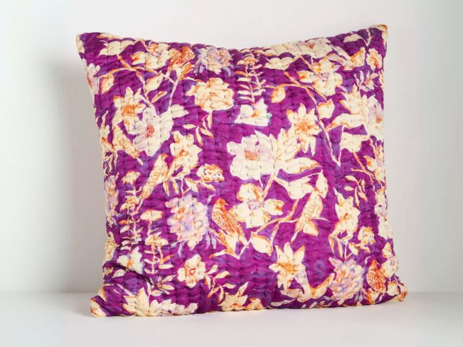 Anthropologie Delilah Silky Pillow on shelf