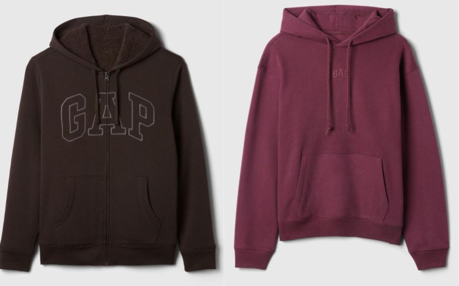 two mens gap hoodies