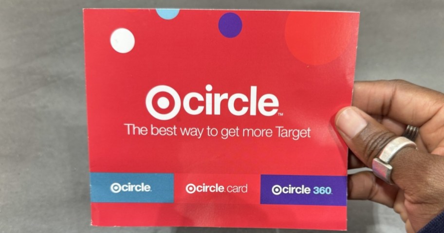 hand holding a red card with Target Circle membership info