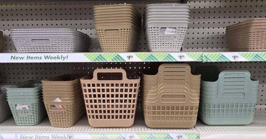 dollar tree baskets in store