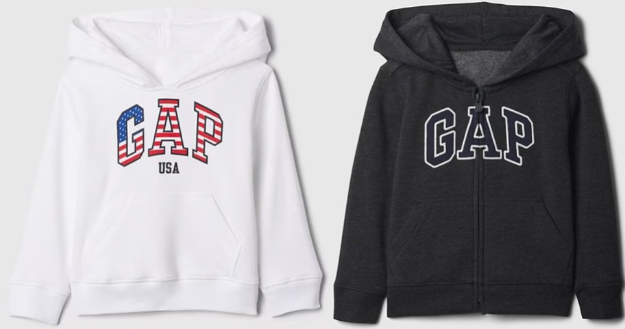 white and black gap hoodie