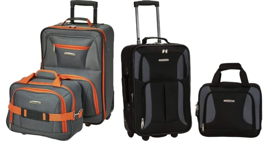 Rockland Softside Upright 2-Piece Expandable Luggage Set w/ Telescopic Handle