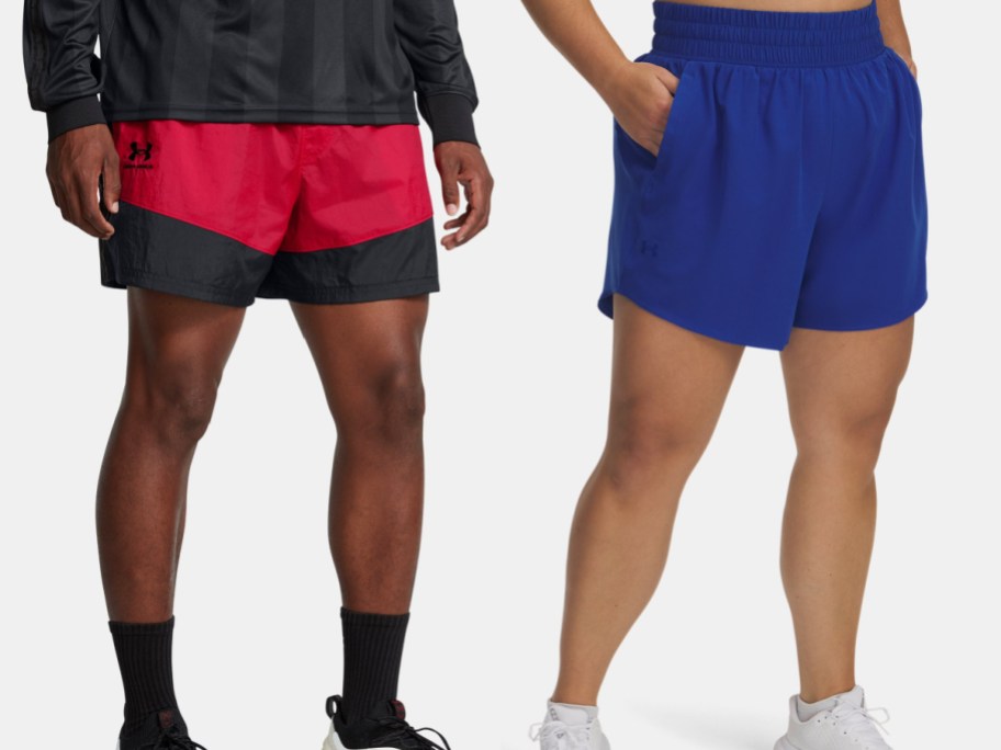 under armour woman and men shorts