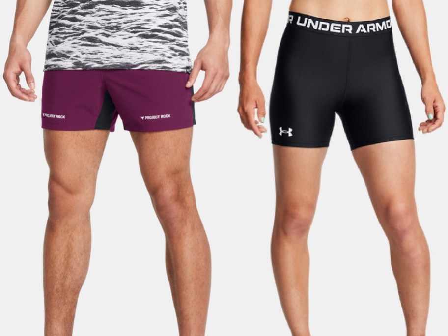 under armour men and women shorts