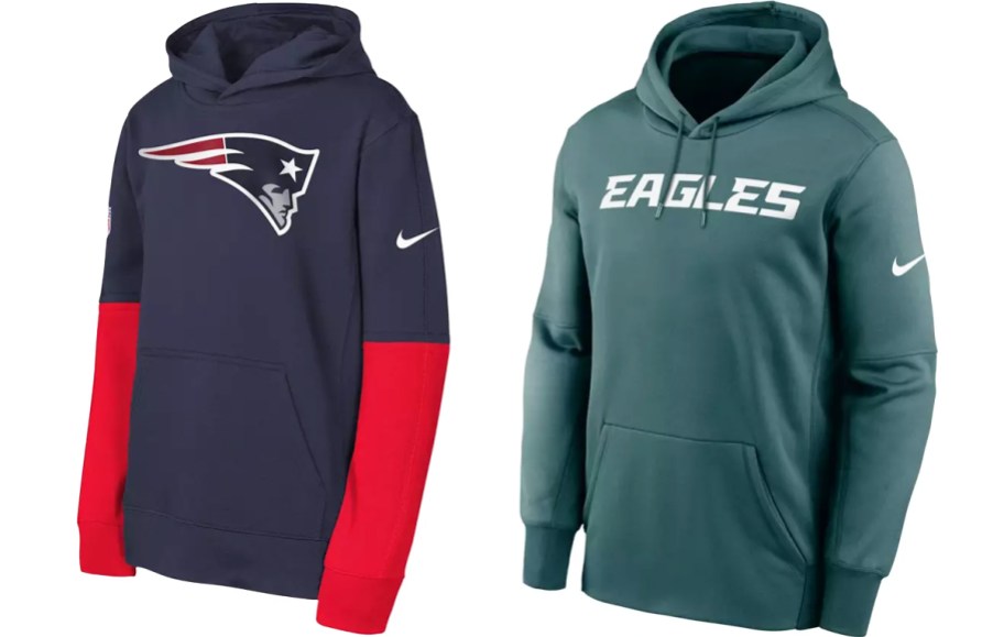 New England Patriots & Philadelphia Eagles hoodies