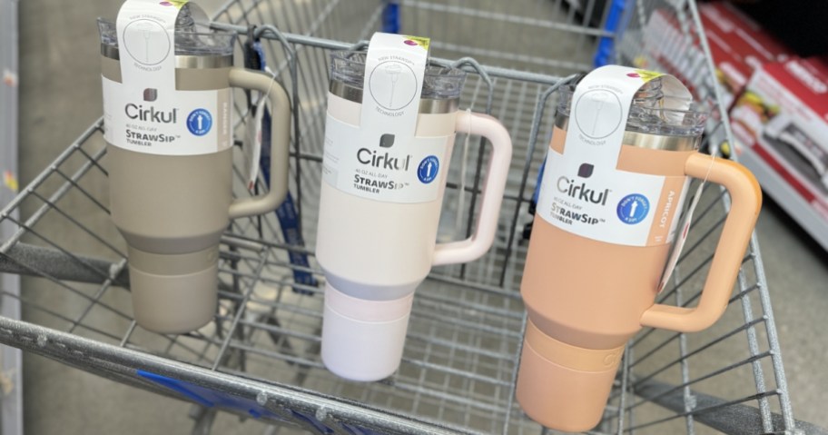 Cirkul 40oz All-Day Tumblers in walmart shopping cart