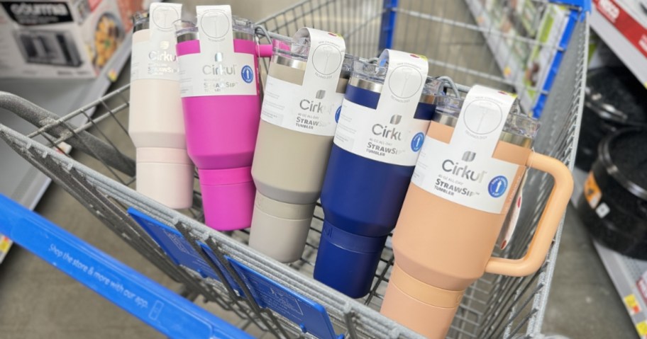 Cirkul 40oz All-Day Tumblers in walmart shopping cart