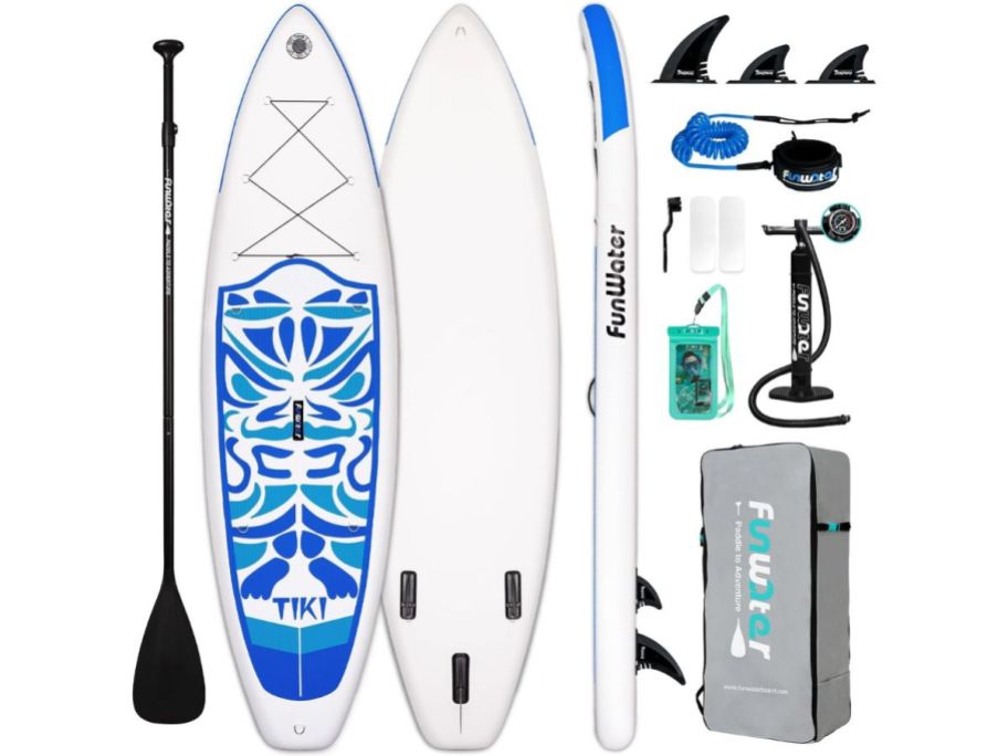 Inflatable Paddle Board - Classic Blue Totem stock image