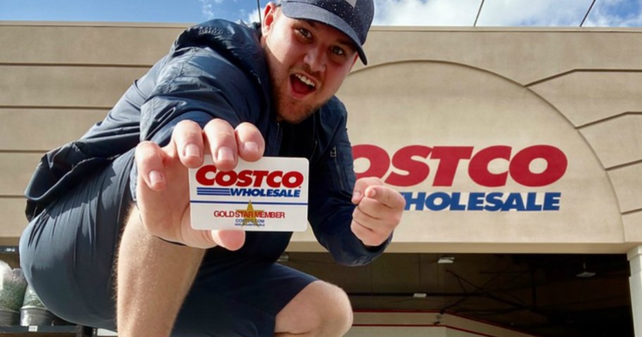 Costco Card with Stetson holding it