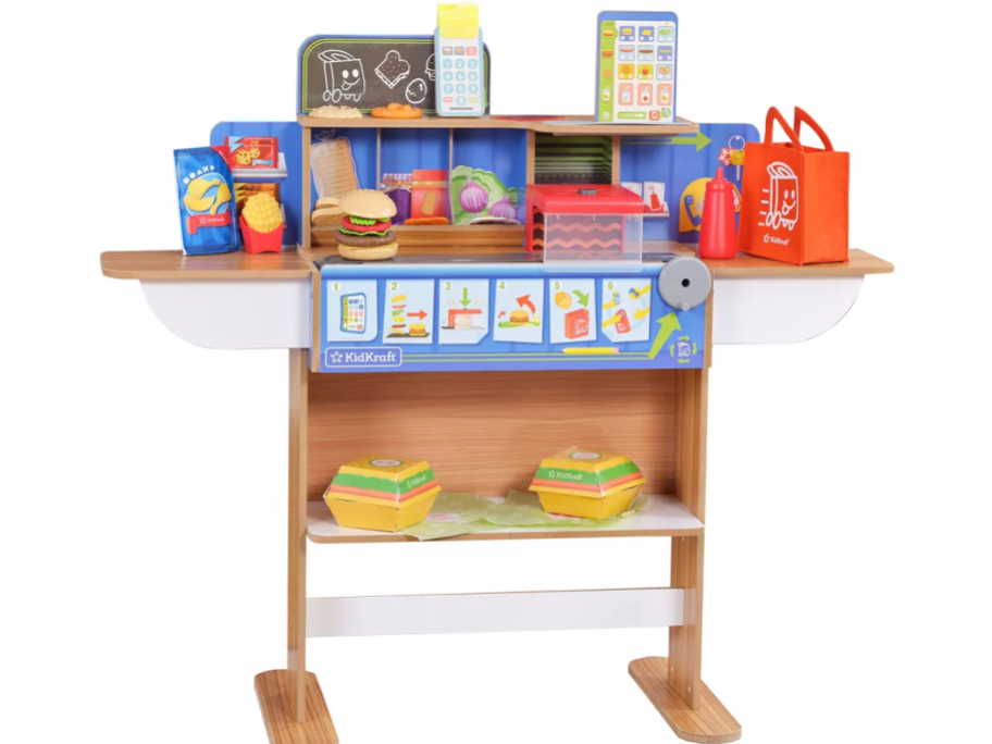 KidKraft 2-in-1 Restaurant & Delivery Wooden Play Store