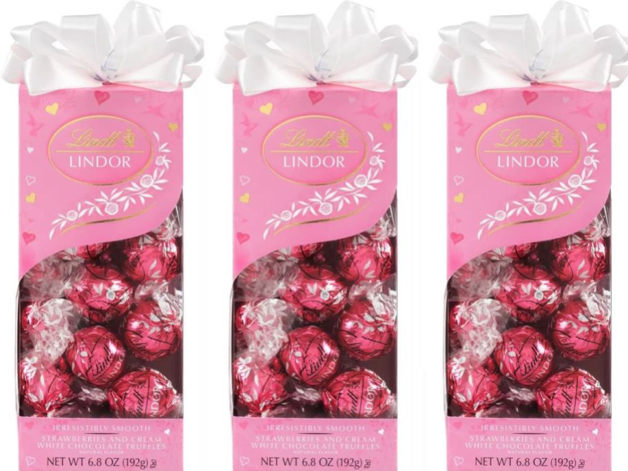 3 boxes of Lindt Lindor Strawberries & Cream