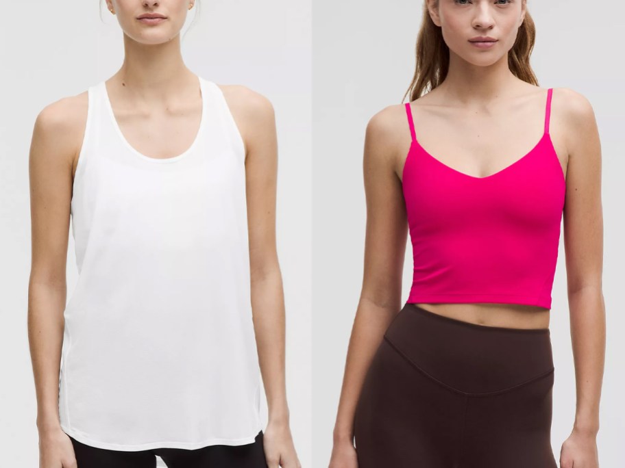 lululemon women's Essential Tank Top Pleated and lululemon Align Cropped Cami Tank Top Light Support