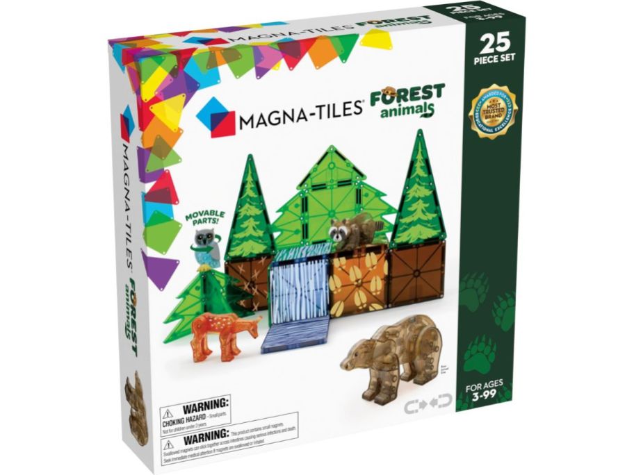 A MAGNA-TILES Forest Animals 25-Piece Set Box