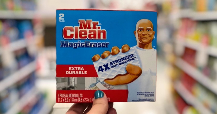 box of mr. clean extra durable magic erasers