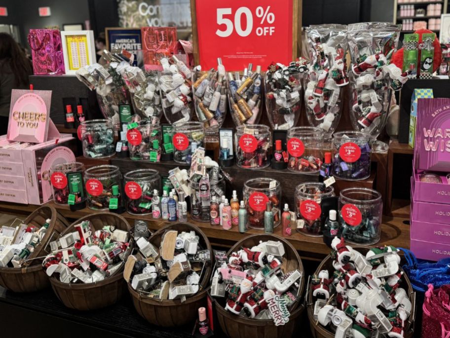 A display of Bath & Body Works Room Sprays, Wallflowers and Wallflower Plugs