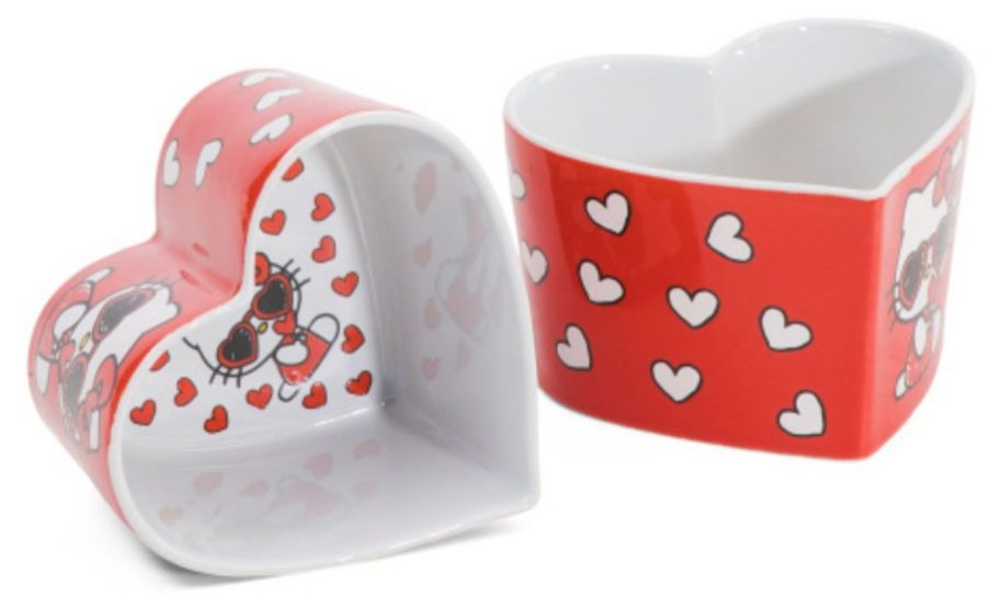 Hello Kitty 2-Pack Valentine's Sunglasses Heart Ramekins stock image