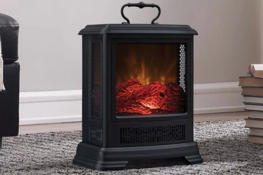 portable heater with flame effect