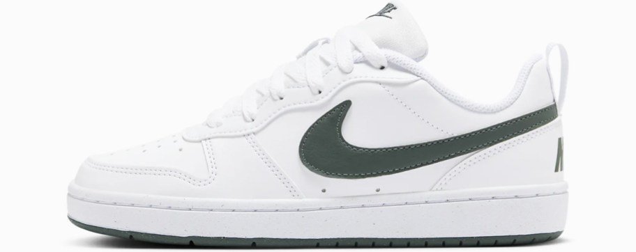 white and green nike sneaker