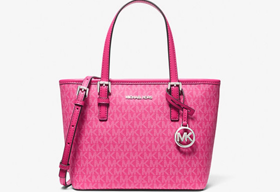 hot pink michael kors tote