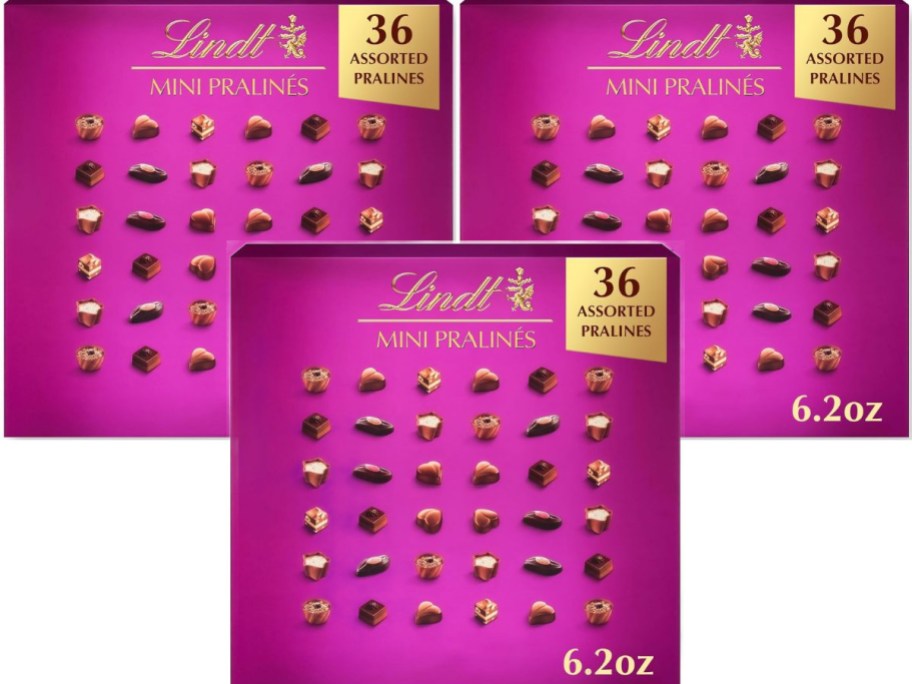 3 boxes of Lindt Pralines Chocolates