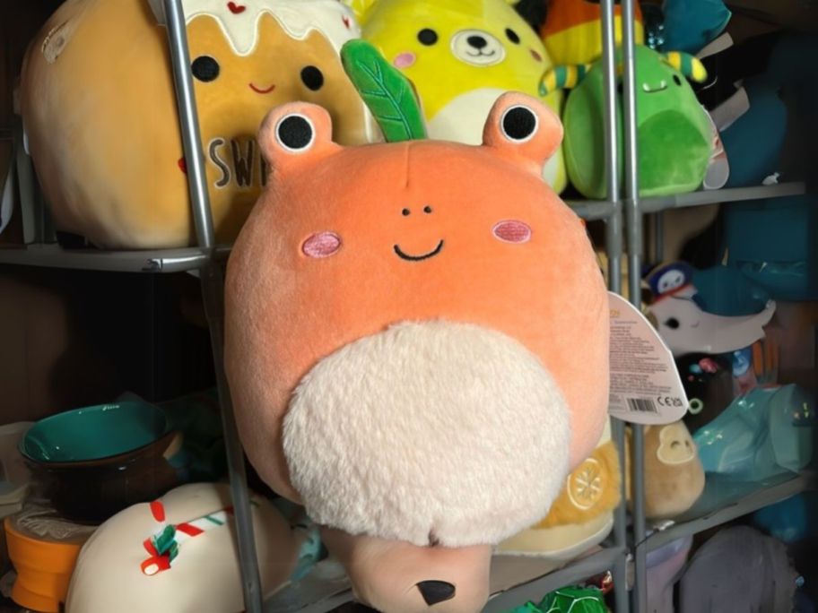 Squishmallows Original 5" Fatima Peach Frog w/ Fuzzy Belly in store