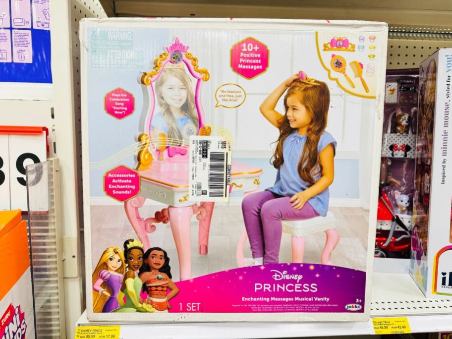 Disney Princess Enchanting Messages Musical Vanity on shelf in store